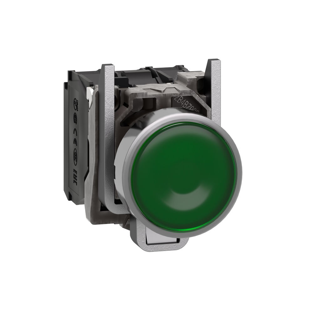 Encontraproduto.com.br - Botão 22Mm Metálico Xb4Bw33M5 Luminoso Led Verde 220V 1Na+1Nf (D) Schneider