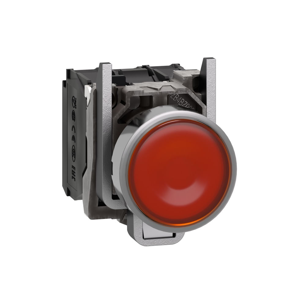 Encontraproduto.com.br - Botão 22Mm Metálico Luminoso Led Laranja 240V 1Na+1Nf Xb4Bw35G5 (D) Schneider