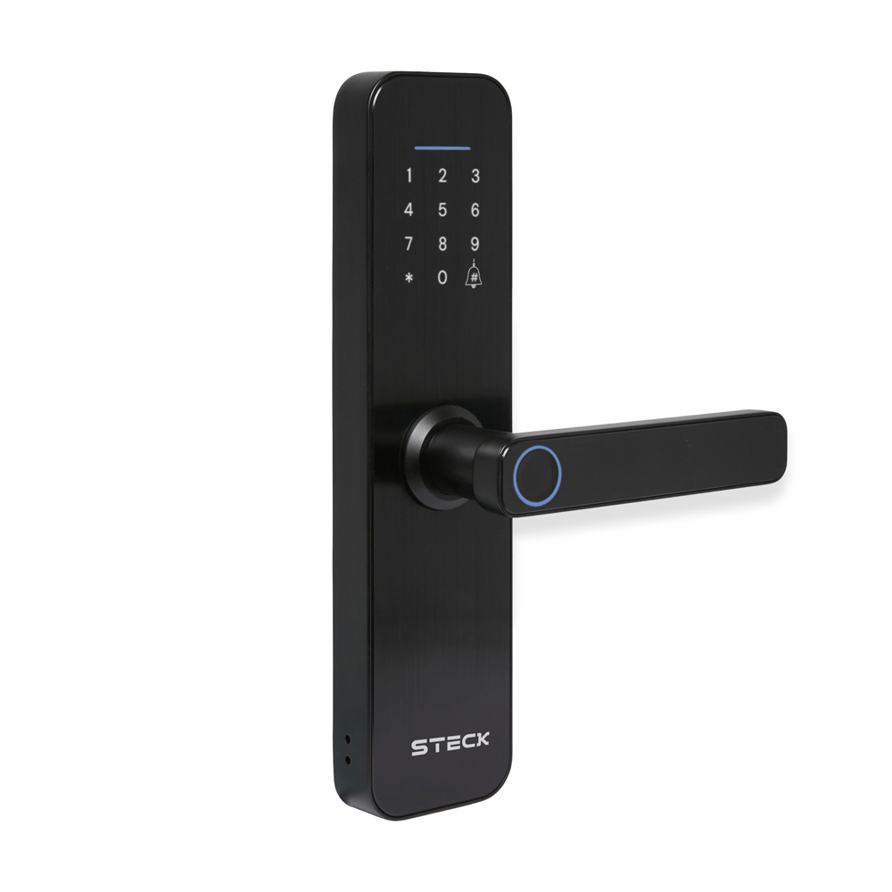 Fechadura Inteligente Wi-Fi Com Maçaneta E Biometria, Steck