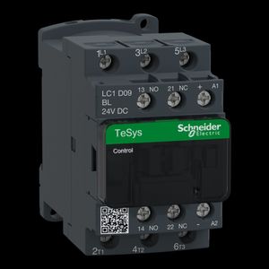 Contator Tesys Deca 3P 9A Ac-3 24V Cc 50/60Hz 1Na+1Nf, Schneider Electric, Lc1D09Bl