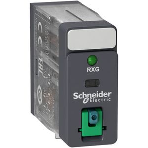 Relé De Interface, 5A, 2Naf, Botão De Teste, Led, 24Vcc, Schneider Electric, RXG22BD