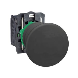 Botão Ø22Mm Plástico, Retorno Por Mola, Cogumelo Ø40Mm, Preto, Na, Schneider Electric, XB5AC21