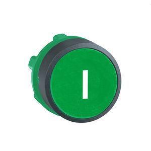 Cabeçote Para Botão Ø22Mm Plástico, Faceado, Retorno Por Mola, Verde, "I", Schneider Electric, Zb5Aa331