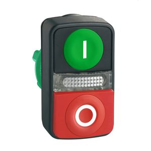 Cabeçote Para Botão Duplo Luminoso, Retorno Por Mola