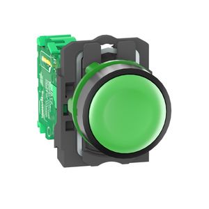 Botão Ø22Mm Plástico, Transmissor Sem Fio E Sem Bateria, Verde, Schneider Electric, ZB5RTA3