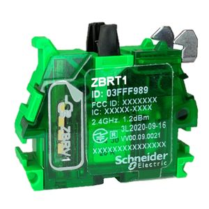 Transmissor Para Botão Sem Fio E Sem Bateria, Plástico, Verde, Ação Simples, Schneider Electric, ZBRT1