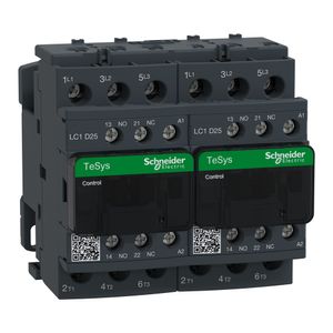 Chave Reversora Tripolar 25A 1Na+1Nf 220Vca, Schneider Electric, LC2D25M7