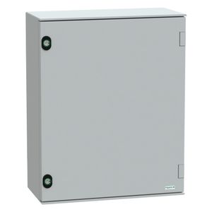 Caixa de poliéster para montagem em parede, Thalassa PLM, porta lisa, 530x430x200mm, IP66, Schneider Electric, NSYPLM54G