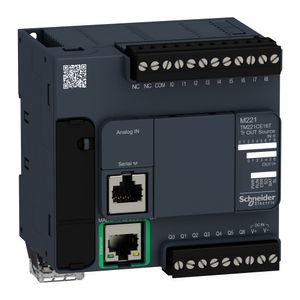 Controlador Lógico Programável 9 Entradas / 7 Saídas Digitais Saídas Source (Pnp) Modbus Tcp/Ethernet Ip (Slave) 24 Vdc, TM221CE16T