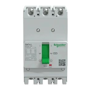 Disjuntor, Gopact Mccb 125, 3 Polos, 15Ka A 415Vca, Corrente Nominal 125A, Unidade De Disparo Tmd, Proteção Térmica Fixa, Schneider Electric, G12E3F12